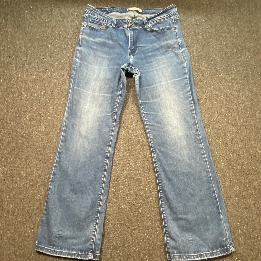Levi 529 Curvy Bootcut Sz 32 Womens Blue Denim Mid Rise Stretch Jeans 7408